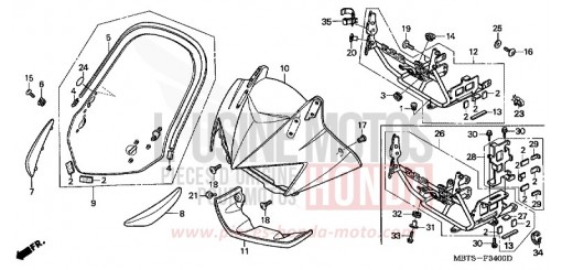 PANNEAU SUPERIEUR XL1000VA5 de 2005